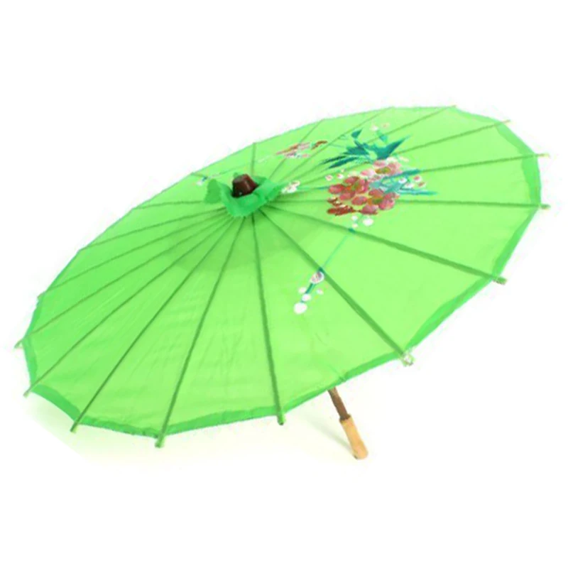 

Paper umbrella, 56cm diameter, foldable, floral pattern, Japanese style, green