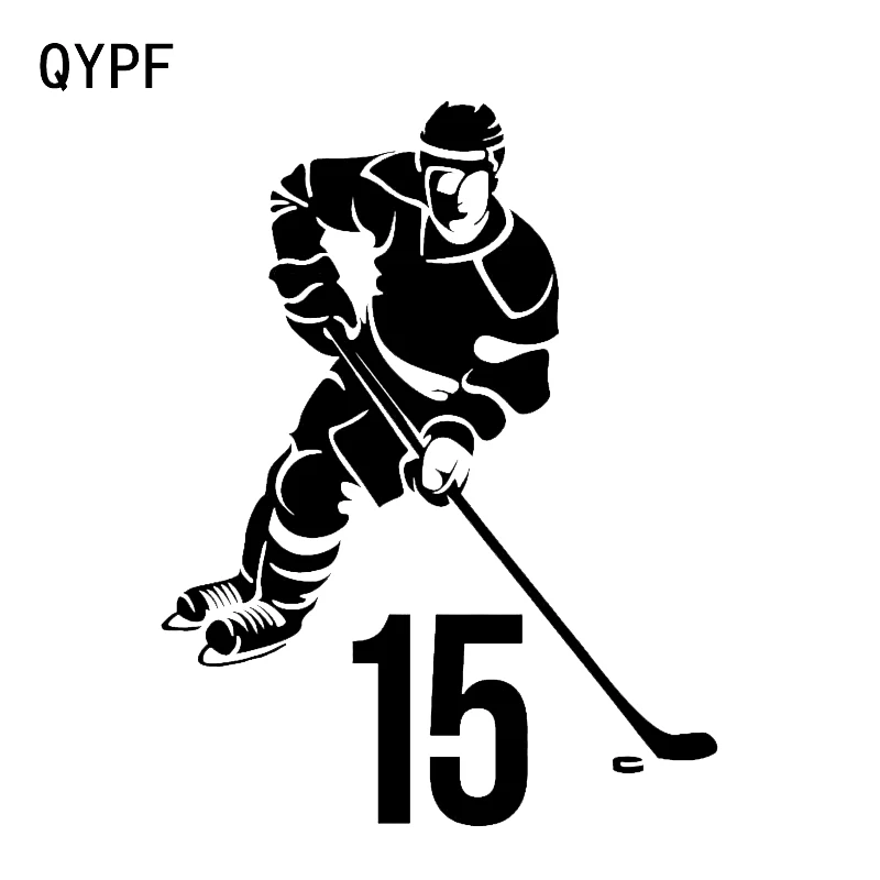 

QYPF 10.4*13.5CM Fashion Hockey Decor Vinyl Car Stickers Accessories Motorcycle Silhouette C16-0542