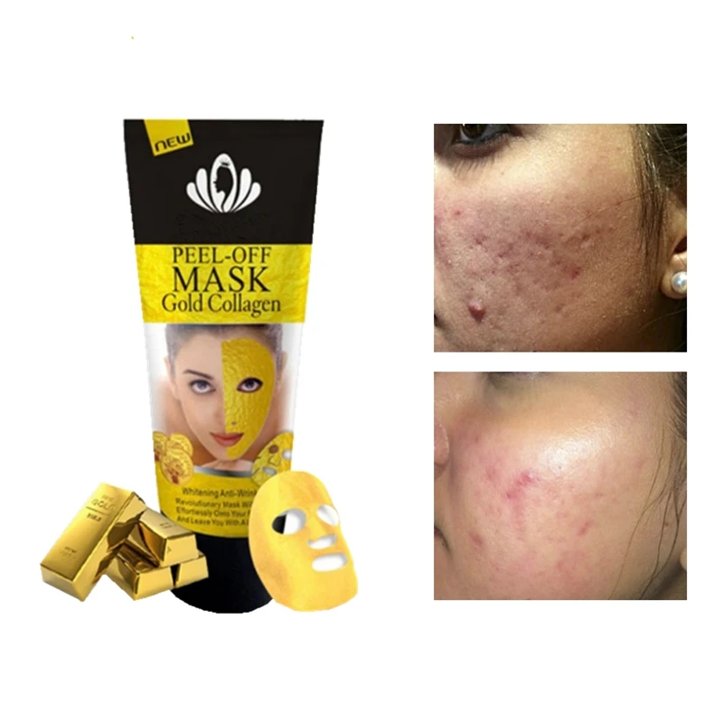 

24K Gold Collagen Face Mask Crystal Gold Collagen Facial Masks Moisturizing whitening Anti-aging Skin Care Korean Cosmenics mask