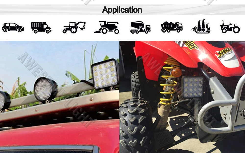 48W LED work light bar (2)