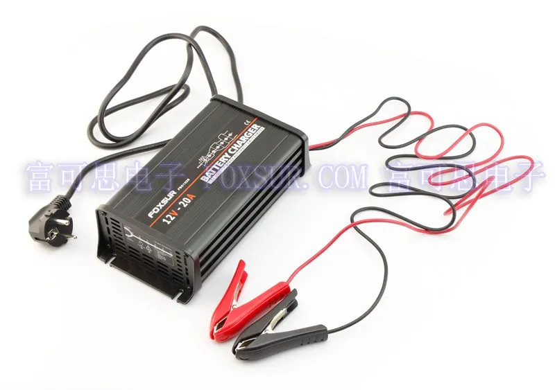  FOXSUR 12V 20A Automatic Smart Battery Charger Maintainer & Desulfator for Lead Acid Batteries Car  - 32647641680