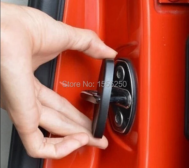 Авто Дверной замок Пряжка Обложка, амортизатор площадку для volkswagen vw Гольф, passat b6 b7 jetta, поло, tiguan, куб, 4 шт./лот, тюнинг автомобилей