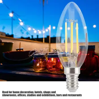 

E14 Retro Style Light Bulb Home Candle Warm White Lamp Bulb lampada Dimmable Filament Bulb LED Light Lamp 220V