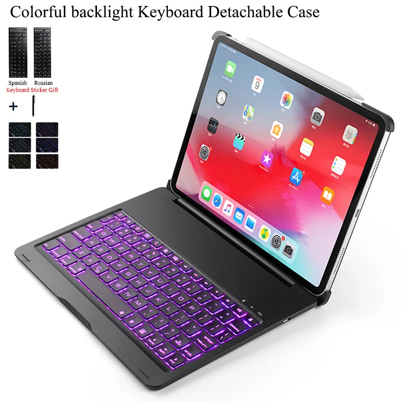 Чехол Keyborad для iPad Pro 11 ''с цветной подсветкой чехол с беспроводной Bluetooth