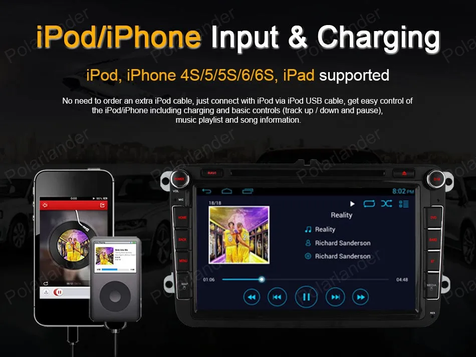 Sale Android4.4 Car DVD For VW Golf 5 6 Polo Passat Jetta Tiguan Touran Skoda Octavia Seat Quad Core wifi 3G GPS radio 11
