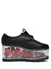 Zapatos de Estilo Dulce con plataforma transparente para mujer, calzado informal con cordones de piel lisa, de plataforma alta, para primavera ► Foto 3/6