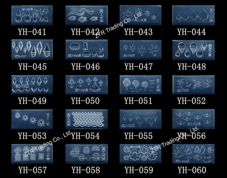 1 шт. 3d акриловый шаблон для ногтей акриловая резьба для ногтей Форма для дизайна ногтей шаблон в 139 дизайны узор украшения силиконовые гелевые инструменты