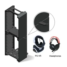 Для PS4 Pro/PS4 Slim/PS4/ONE S/VR очки с наушниками держатель 24 игры cd-диски место для хранения кронштейн двухслойный Стенд кронштейн