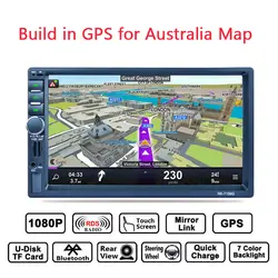GUBANG 2DIN Сенсорный экран автомобиля MP5 плеер gps Nav Bluetooth RDS радио стерео + 8 ГБ карта Австралии
