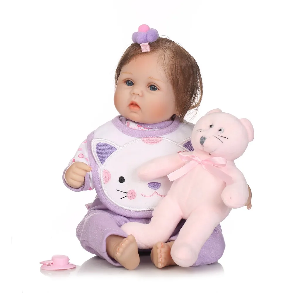 

NPKCOLLECTION 16" Soft Silicone Reborn Babies Lifelike Bonecas Baby Newborn Doll Toys Magnetic Pacifier Bebe Alive Toys Gifts