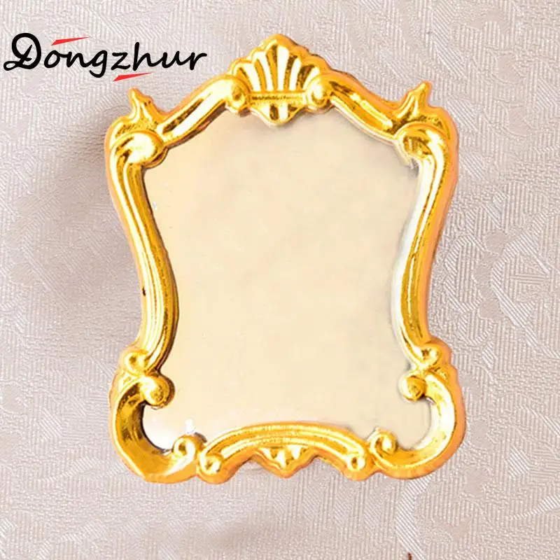 

1pc 1/12 Miniature Dollhouse Furniture European Frame Mirror Doll House Miniatures 1:12 Accessories 1:12 Plastic Mirror ingbaby