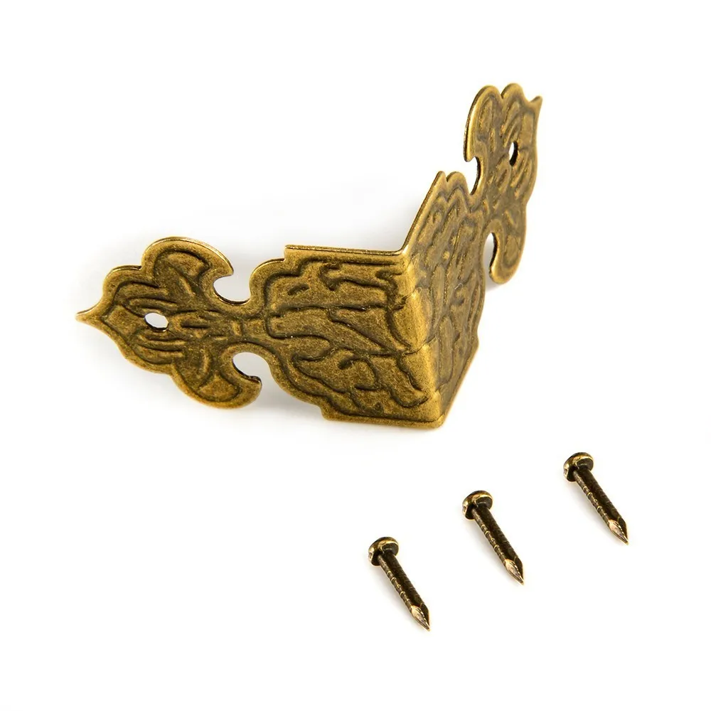 12pcs Antique Box Corner Protector Vintage Jewelry Wooden Box