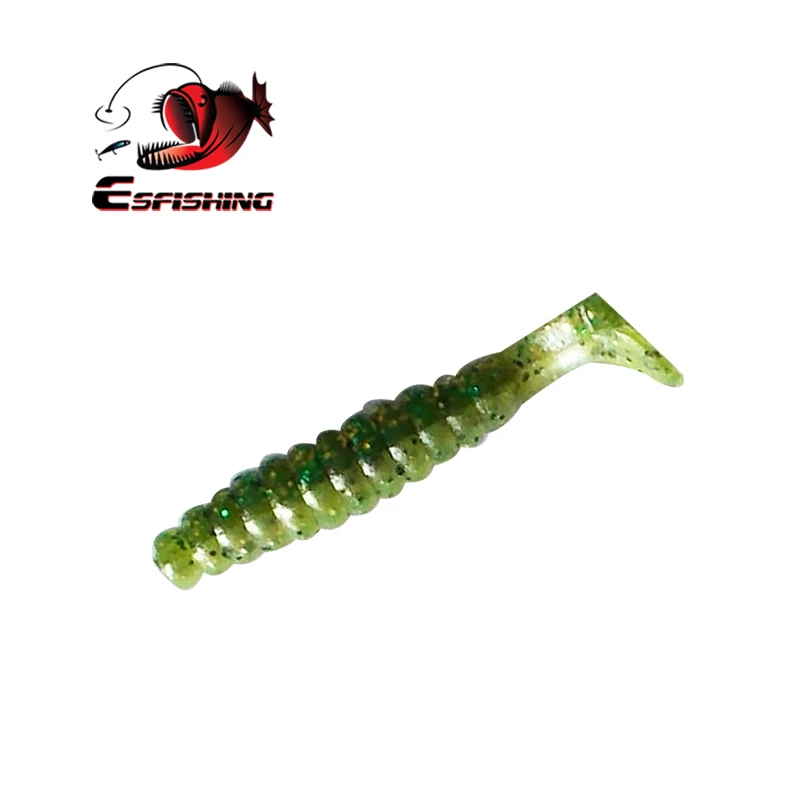 ESFISHING мягкие приманки Shad Crappie 10 шт. 45 мм 1,1 г Grub Shad Pesca Leurre силиконовые приманки снасти для подледной рыбалки