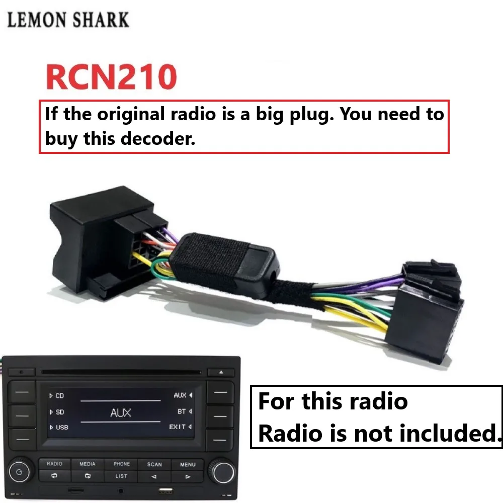 

LEMON SHARK RCN210 Car Radio Multifunction Steering Wheel Button Control Canbus gateway Simulator Adapter
