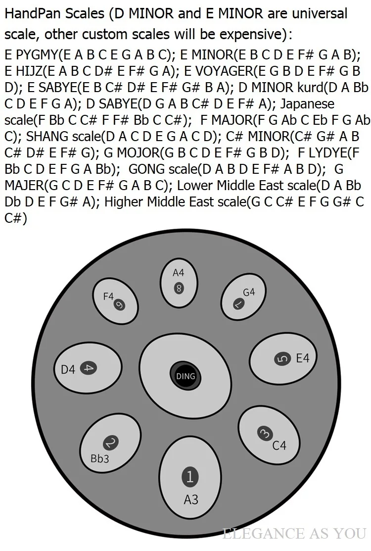 HandPan инструмент стальной язык барабан профессиональный уровень уличное искусство играть handpan барабан Ручной Работы Сплав нитрида барабан Handpan