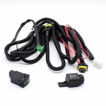 

For KIA RIO Wiring Harness Sockets Wire+Switch wi/ LED indicators for Fog Light Lamp