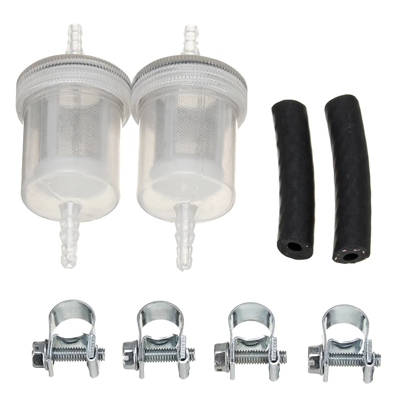 

8 IN 1 Black + Silver Replacement Fuel Filter + Hose+ Connector Upgrade Kit stable performance For Diesel Heater
