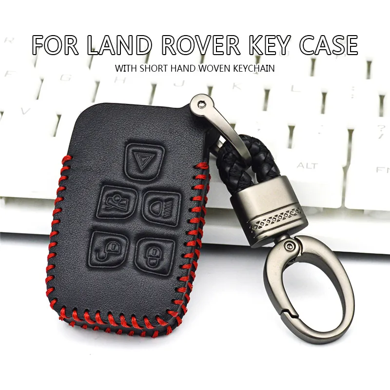 

For Land Rover Range Rover Sport Vogue Evoque Discovery Shell Bag Cow Leather Car Key Case Cover Bag Hand Woven Keyring Keychain