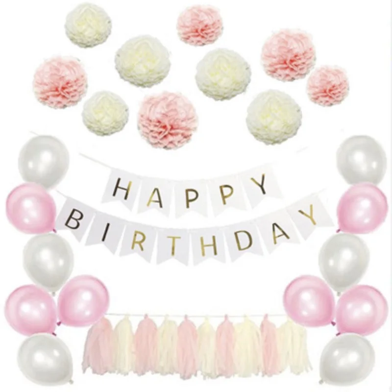 

51pcs Birthday Party Decoration Balloons Set Party Background Decoration Set Digital 1 Five-pointed Star Aluminum Foil Balloon