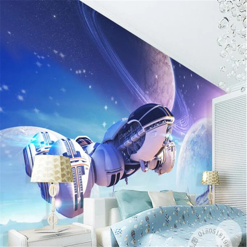 Beibehang空気宇宙船戦闘機キャリア3d大壁の壁画壁紙hdテレビ背景壁紙3d壁画 Large Wall Mural 3d Muralwall Paper 3d Mural Aliexpress