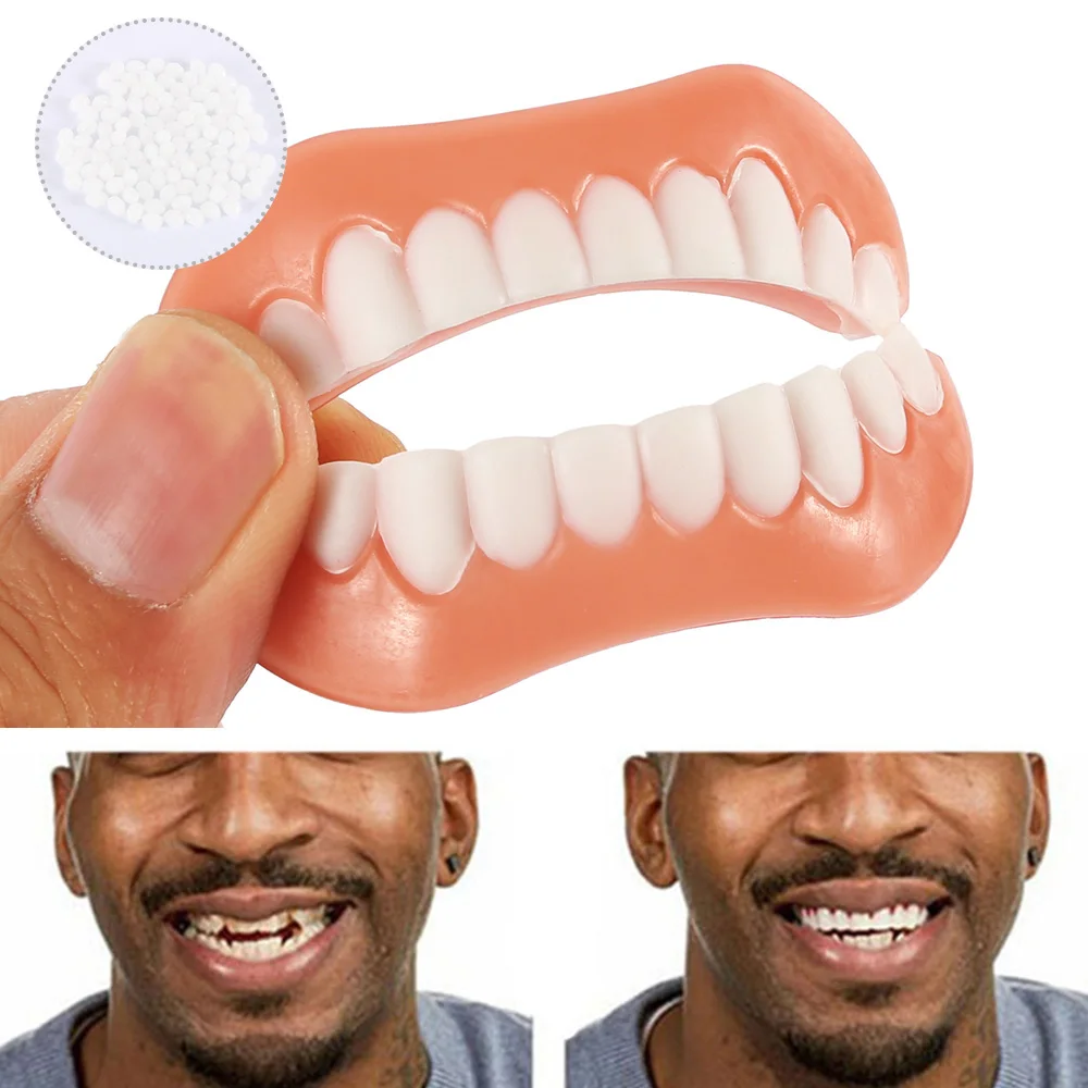 

False Tooth Stickers Simulation Teeth Whitening Dentures Paste Braces Upper Tooth Cover Tool Perfect Smile Comfort Teeth Veneers
