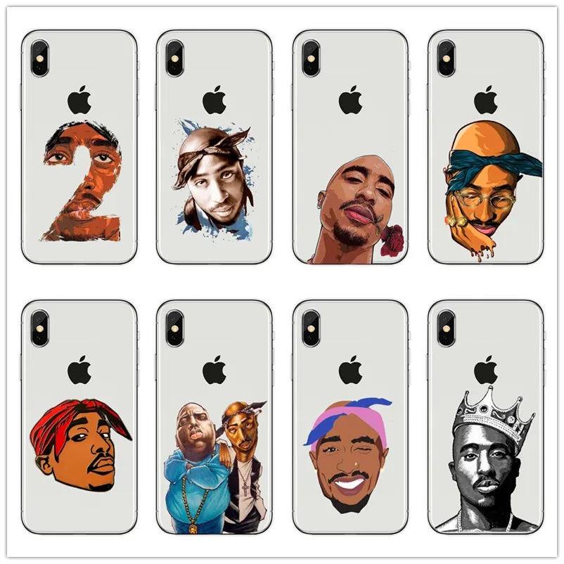 2Pac maveli Tupac Amaru Shakur прозрачный силиконовый мягкий чехол для телефона из ТПУ для iPhone 4 5 6 Plus 7 8 Plus X Fundas Coque