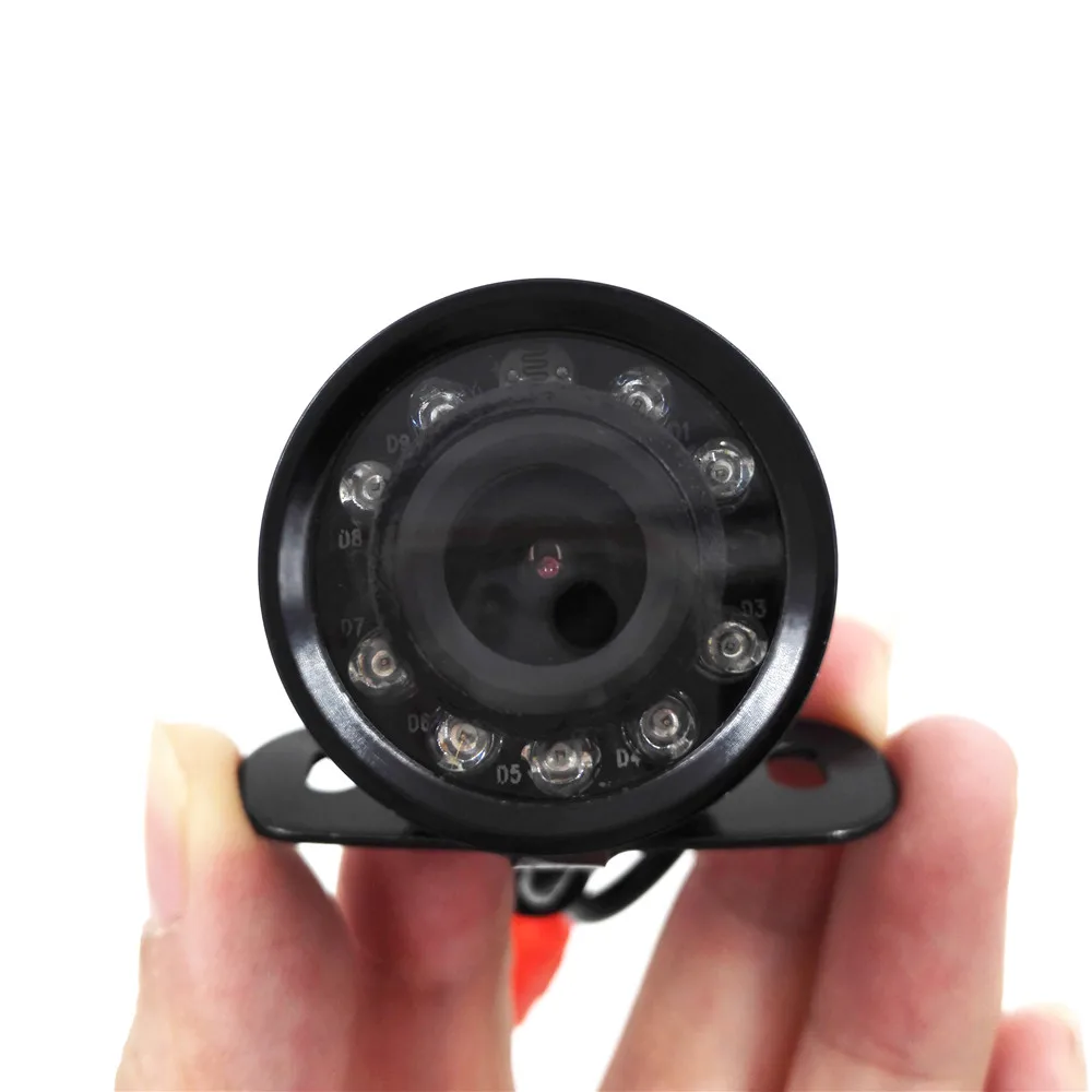 9led Waterproof Car Rear View CMOS Camera Super Mini Butterfly Parking Backup Reversing Cam without Parking Line(no cable)