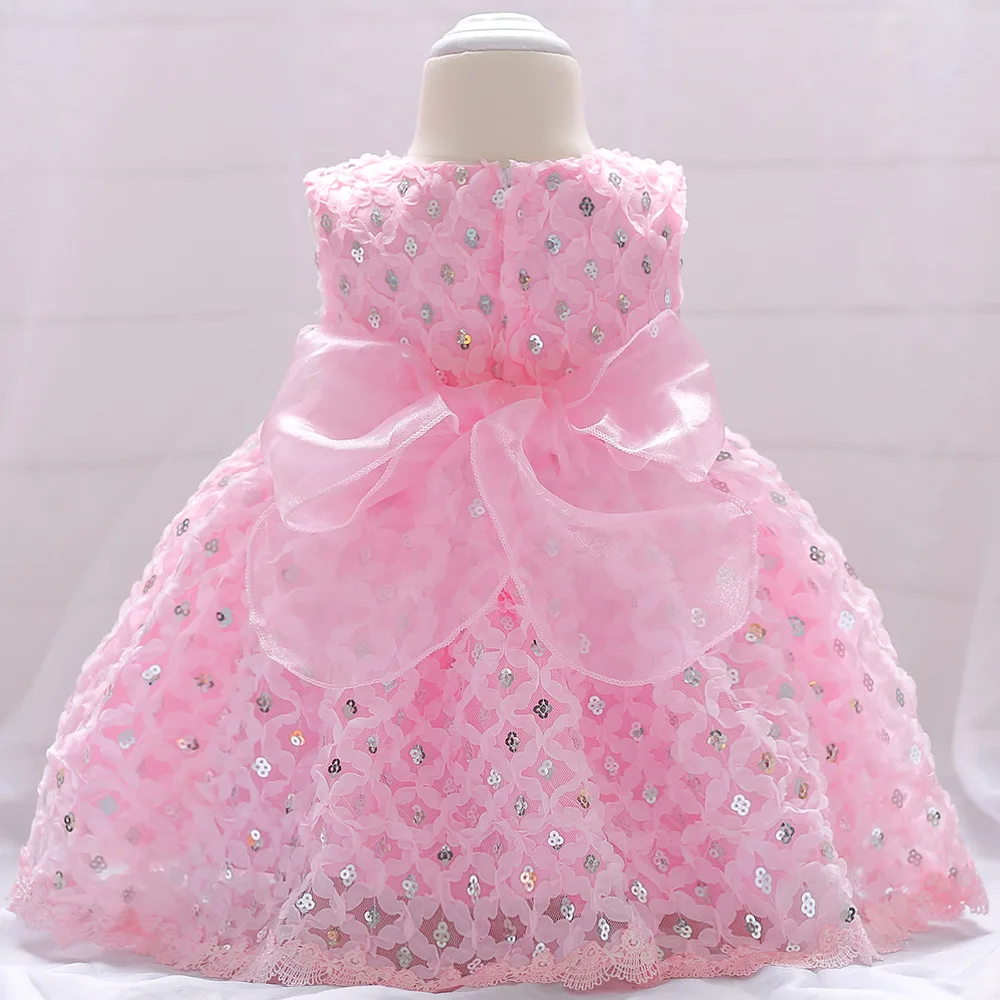 Baby Girl Dress 2018 Cute Toddler Infant Princess Dress 1st Birthday Sequins Newborn Party Wedding Dresses Baby Christening Gown (16)