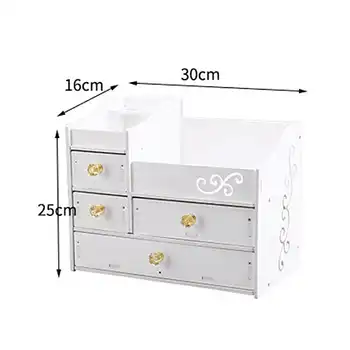 Cosmetic Container Storage Box Organizer Plastic Make Up Brush DIY Waterproof Desktop Storage Boxes Jewelry Case