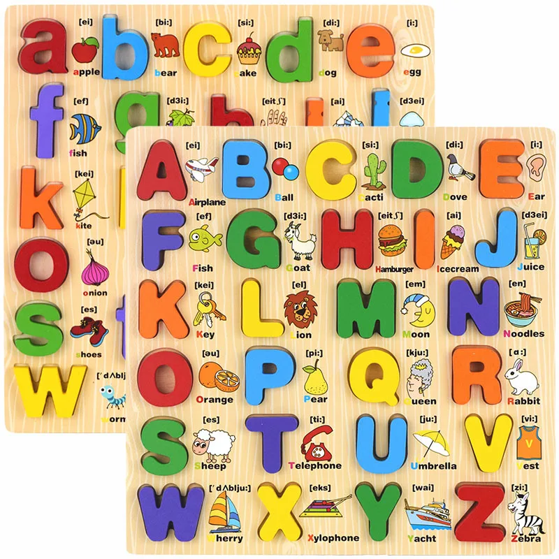

Montessori Materials Capital Lowercase Alphabet Board Language Learning Board Montessori Educational Wooden Toys UC2364H