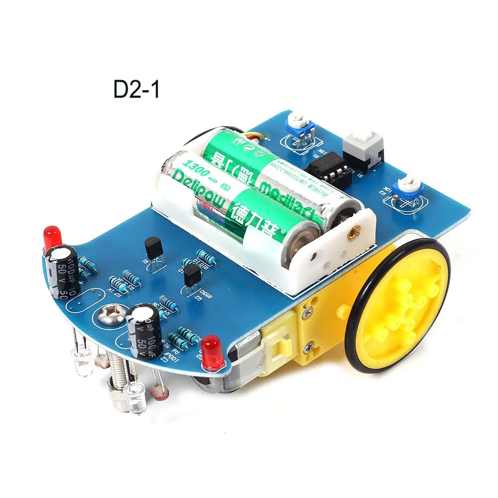 DIY Kit интеллигентая(ый) отслеживание линии салона автомобиля набором 51 MCU электронные патруль автомобильной Запчасти D2-1 D2-2 D2-5 D2-6 C51 - Цвет: D2-1