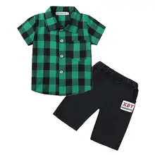 Одежда для новорожденных летний комплект одежды для маленьких мальчиков футболка+ шорты 2 шт. детский наряд спортивный костюм для маленьких мальчиков комплекты одежды для малышей