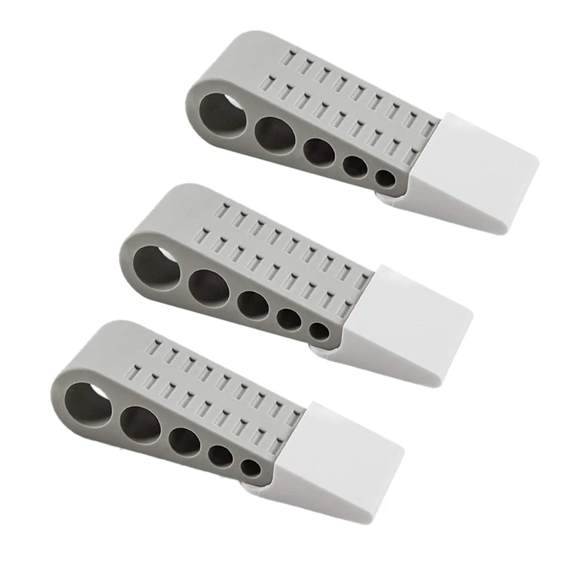 

Door Stopper Heavy Duty Door Stop Wedge with Decorative Holder for Home and Office, Works on All Surface, 3 Pack, Grey