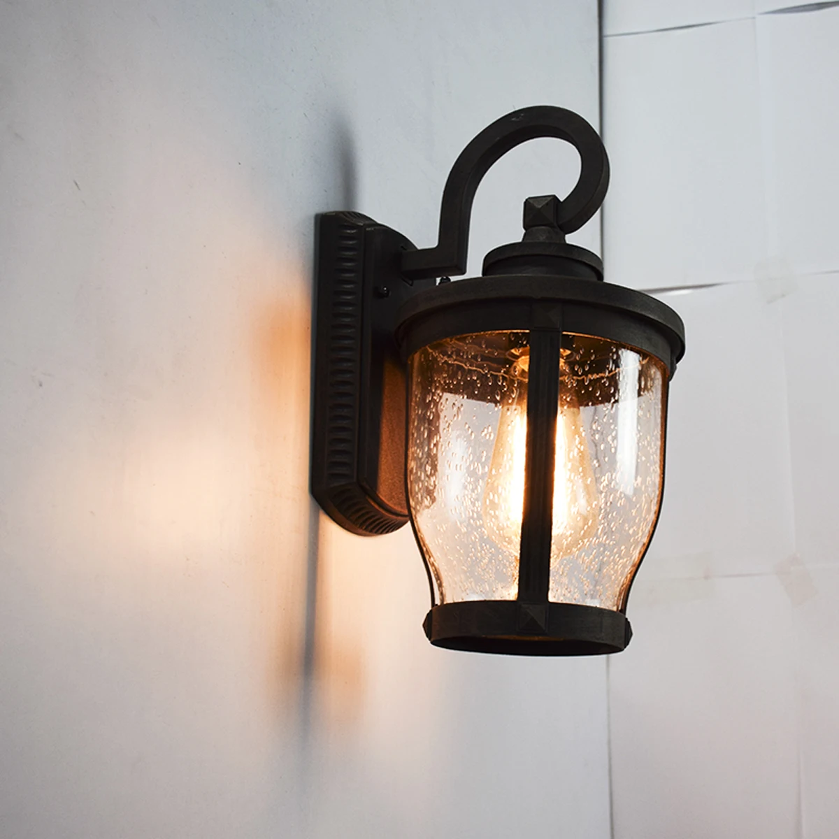 Black/Bronze Loft Retro Wall Lamp Antique Glass Industrial Wall Light Fixture E27 Bulb for Restaurant Aisle Corridor Patio Black/Bronze Loft Retro Wall Lamp Antique Glass Industrial Wall Light Fixture E27 Bulb for Restaurant Aisle Corridor Patio