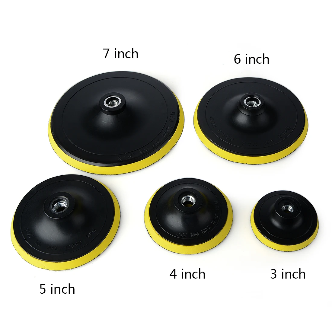

M10 M14 Auto Polisher Bonnet Backing Pad brush Dia 7 inch Angle Grinder Wheel Sander Paper Disc Car Polishing