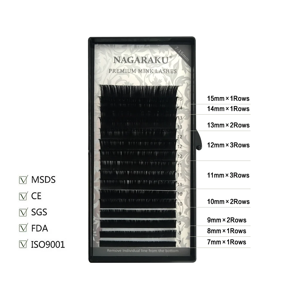 NAGARAKU 30 чехол s 16 рядов/Чехол 7 15 мм Mix premium натуральные синтетические норковые