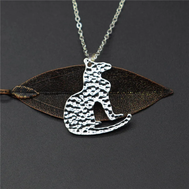 Elfin New Trendy Egyptian Cat Necklaces Gold Color Silver Color Animal Pet Jewellery Women Men Cat Pendant Necklaces