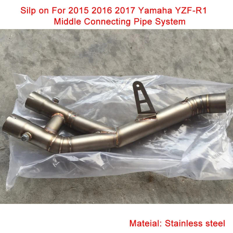 

60.5MM Stainless Steel Pipe Exhaust Silencer Exhaust Tubulation Middle Section Modified Motorcycle For Yamaha R1