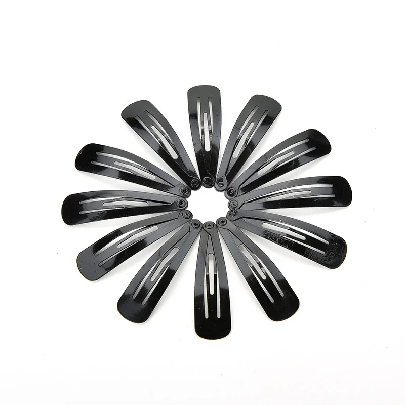 

100Pcs Black Baby Hair Snap Clips Accessories For Women Hairgrips Barrettes Head Hairpins Jewelry