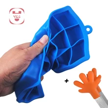 18 сетки пищевой силикон форма для льда с крышкой виски со льдом лоток DIY мороженое эскимо фрукты плесень аксессуары для кухонного бара