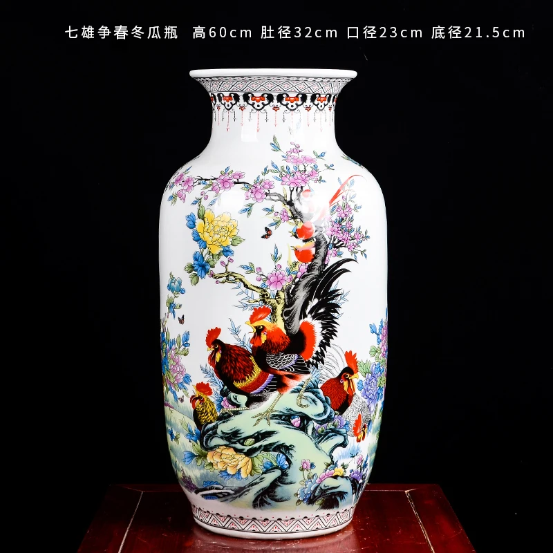 Jingdezhen керамическая ваза для украшения гостиной покрытая эмалью ваза|Вазы| |