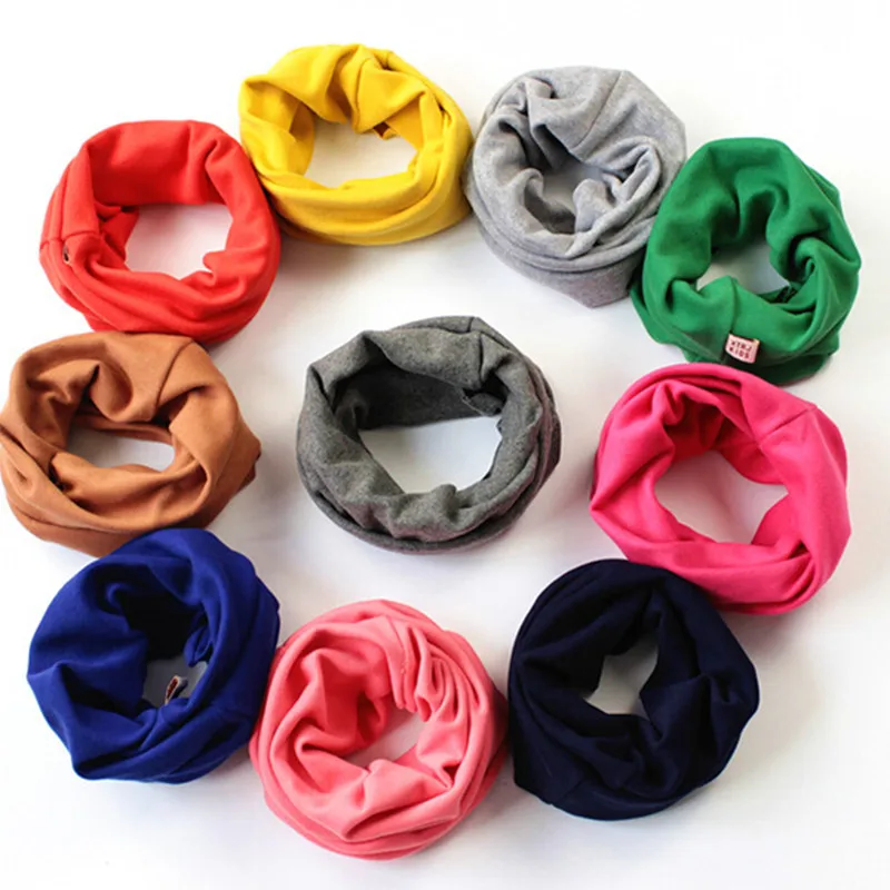 10 Colors Solid Color Warm Baby Scarf Kids Child Cotton Scarf Boys