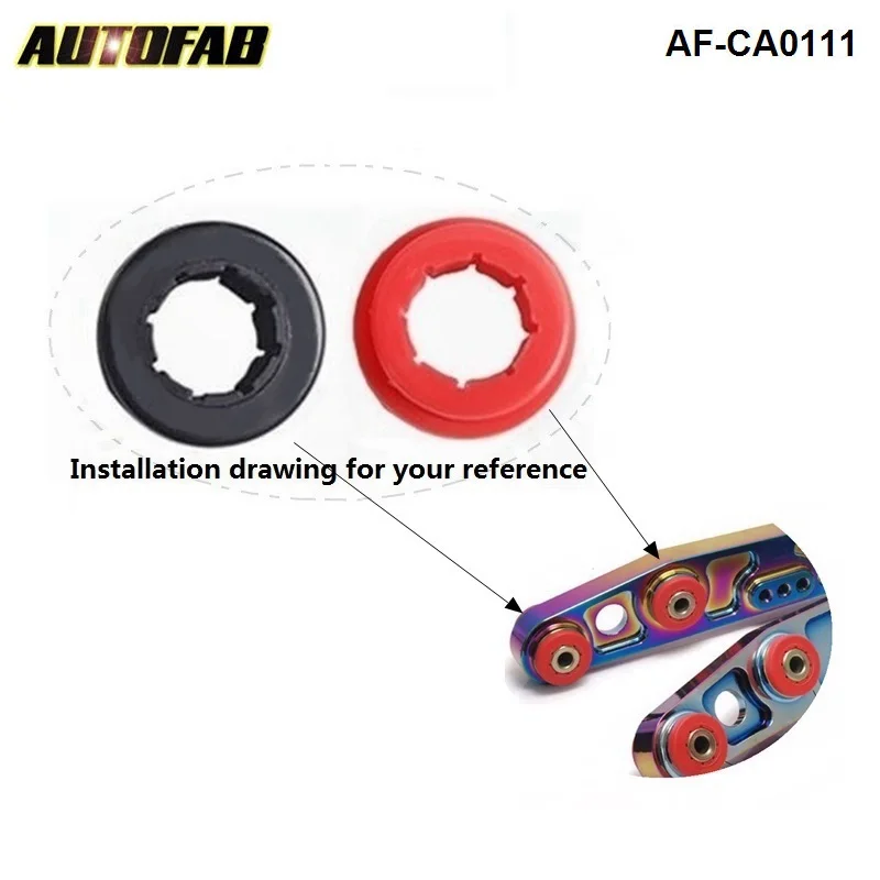 12 шт./лот красный черный автомобиль Стайлинг нижний рычаг управления Задний Развал Комплект Замена втулок AF-CA0111