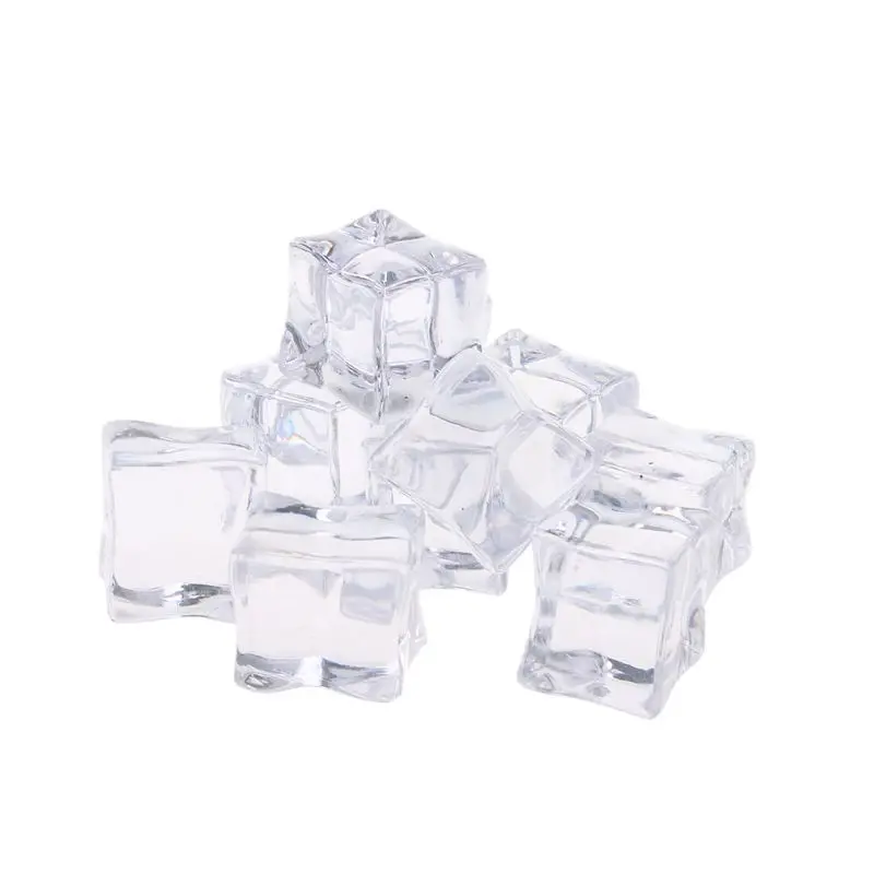 10 шт Поддельные хрустальные многоразовые искусственные кубики льда из акрила для украшения DIY аксессуары для фотосессии