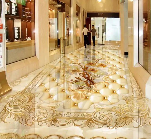 custom 3d flooring wallpaper