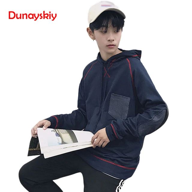 2019 Men Sudaderas Hombre Hip Hop Men Patchwork hoodies