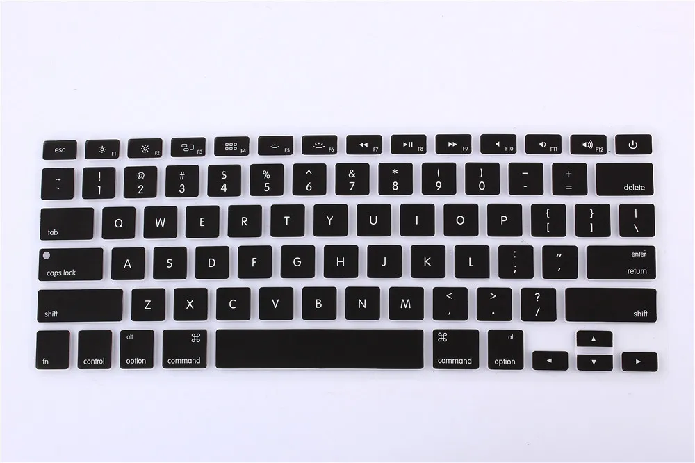 100 шт./лот Защита клавиатуры для macbook Air Pro 13," 15,4" retina 13 15 - Цвет: Черный