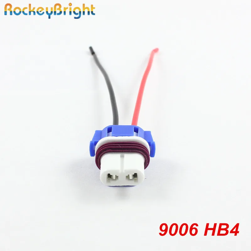 

Rockeybright 9006 hb4 adapter wiring harness sockets wire for headlights fog light extension cable