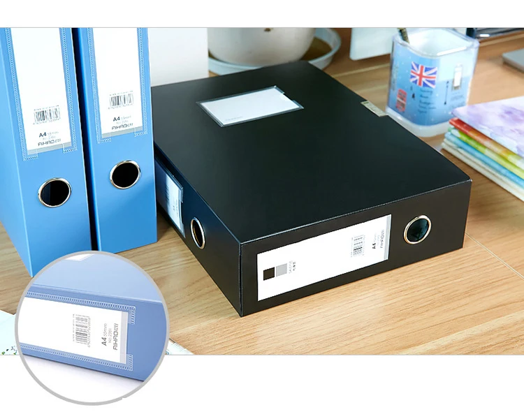 1 шт Синий A4 коробка для файлов и документов бумажный документ наполнение бумажная упаковка коробка для хранения школьные канцелярские принадлежности объекты файловых систем