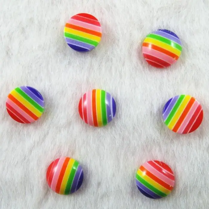 Wholesale 10mm 100pcs Colorful Round Half Flat Back Beads Diy Jewelry